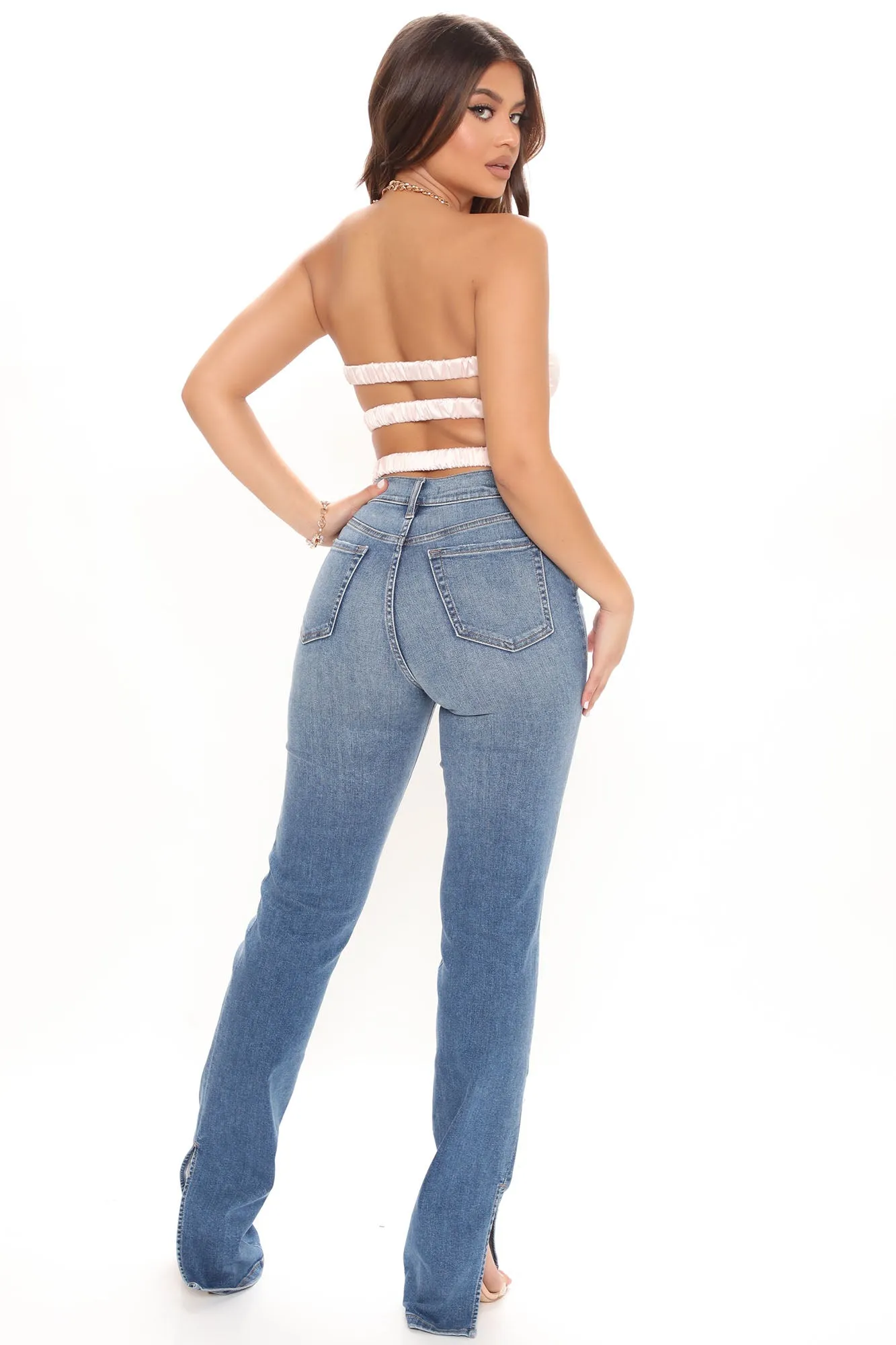 All Strapped In Corset Top - Champagne