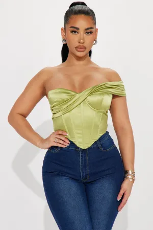 Araceli Corset Top - Chartreuse