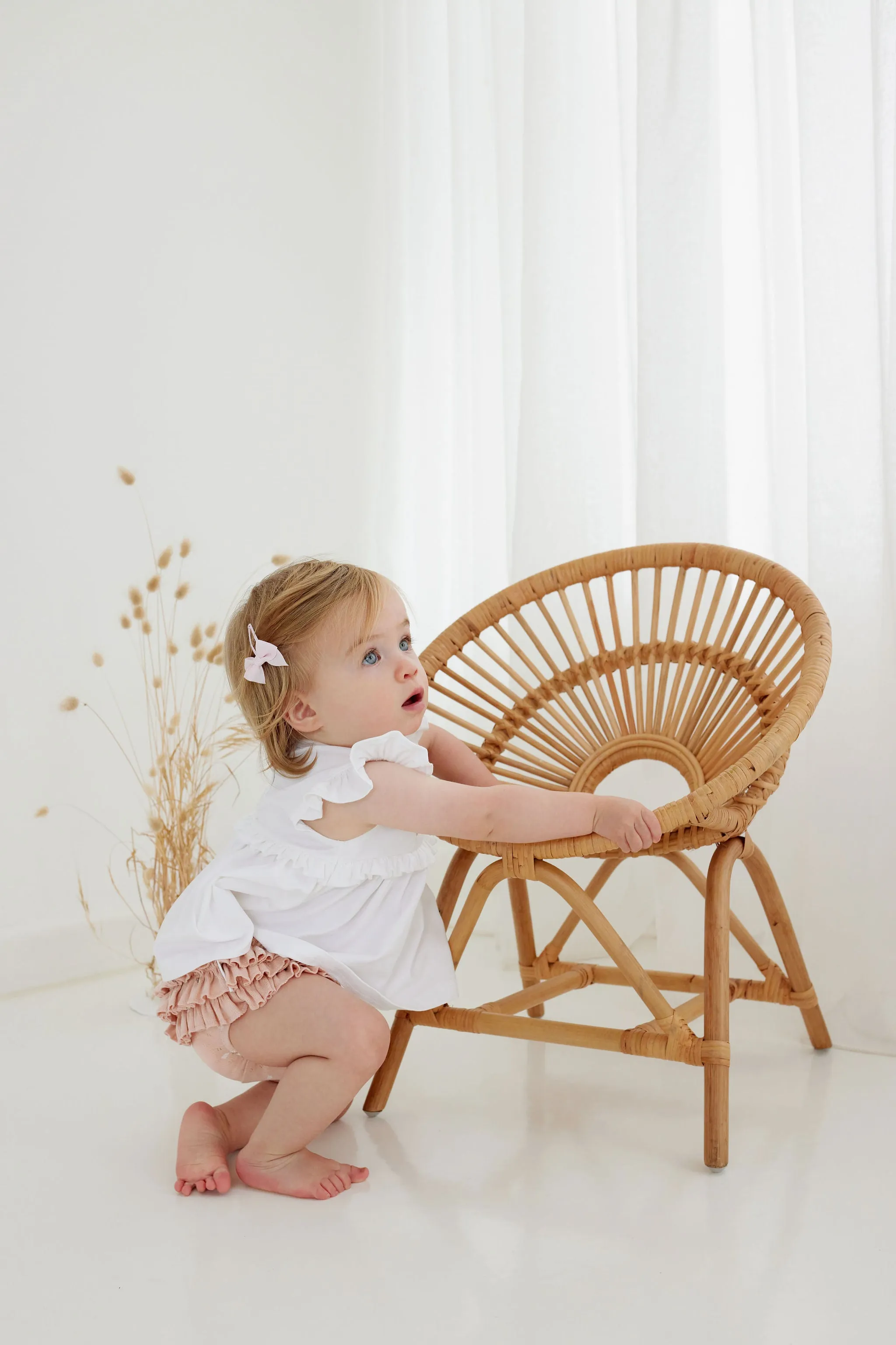 Aster and Oak Embroidered Ruffle Top