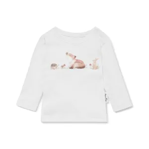 Aster and Oak Fox Friends Print Long Sleeve Top