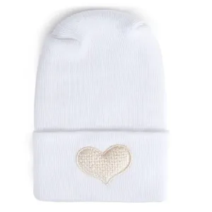 Baby Hospital Hat | Adora | Weave Mini Ivory Heart
