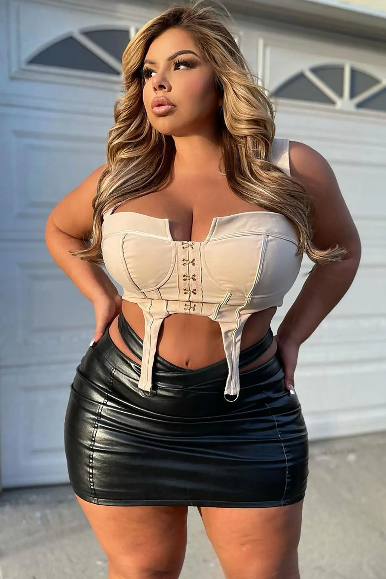 Bad Ass Corset - Taupe