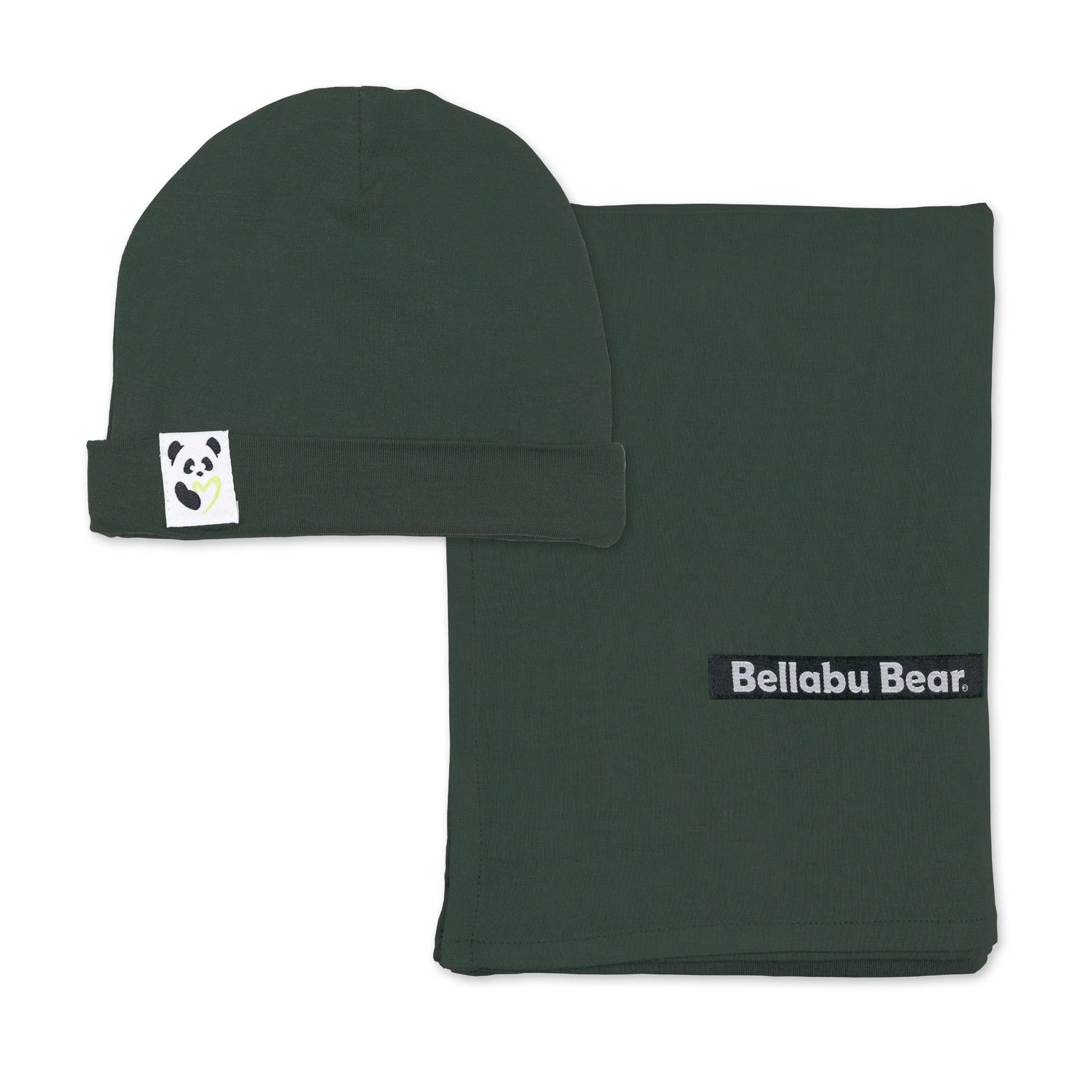 Bamboo Swaddle & Beanie Set - Safari Green
