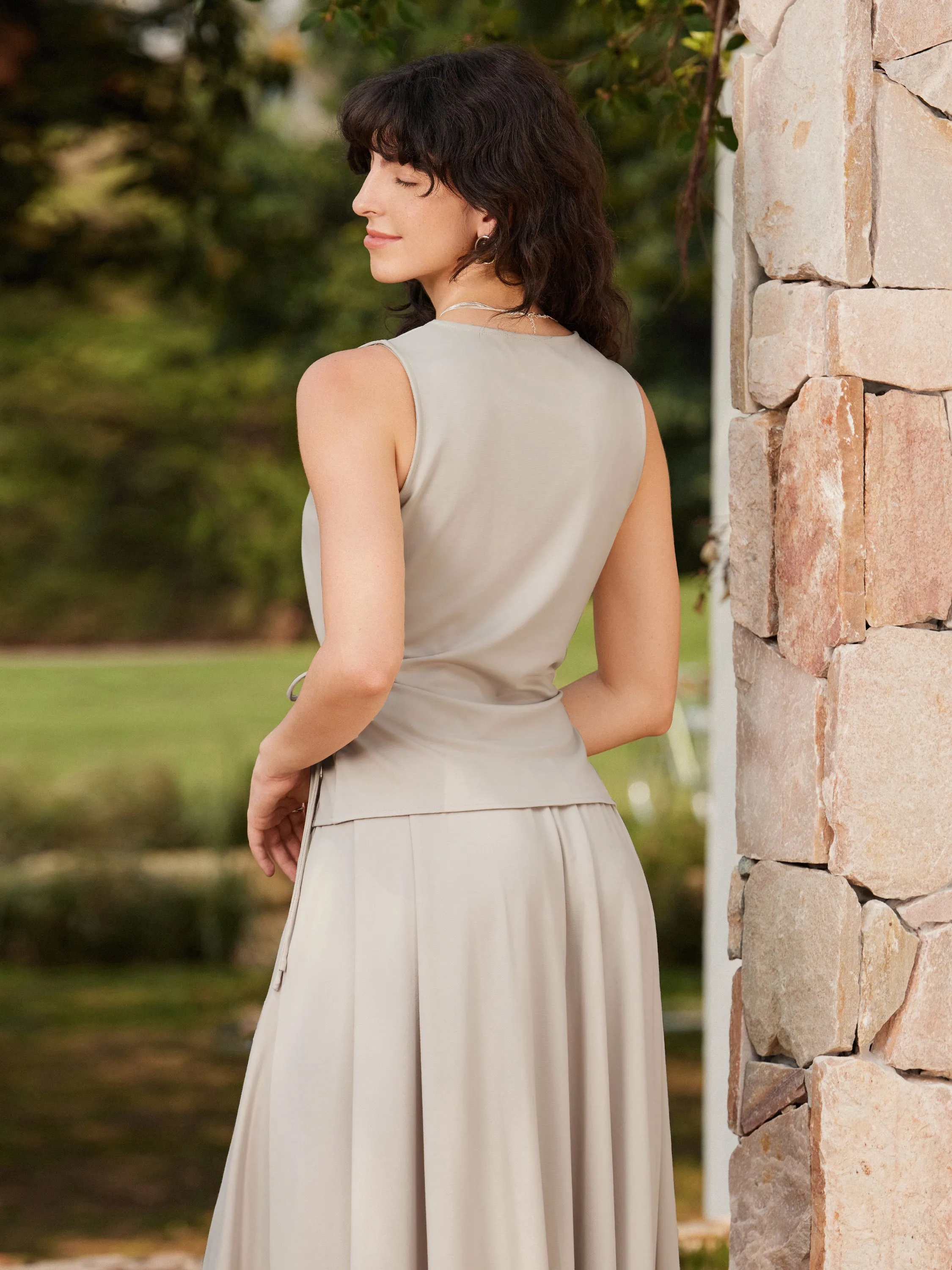 Breezy Adjustable Tie Wrap Vest