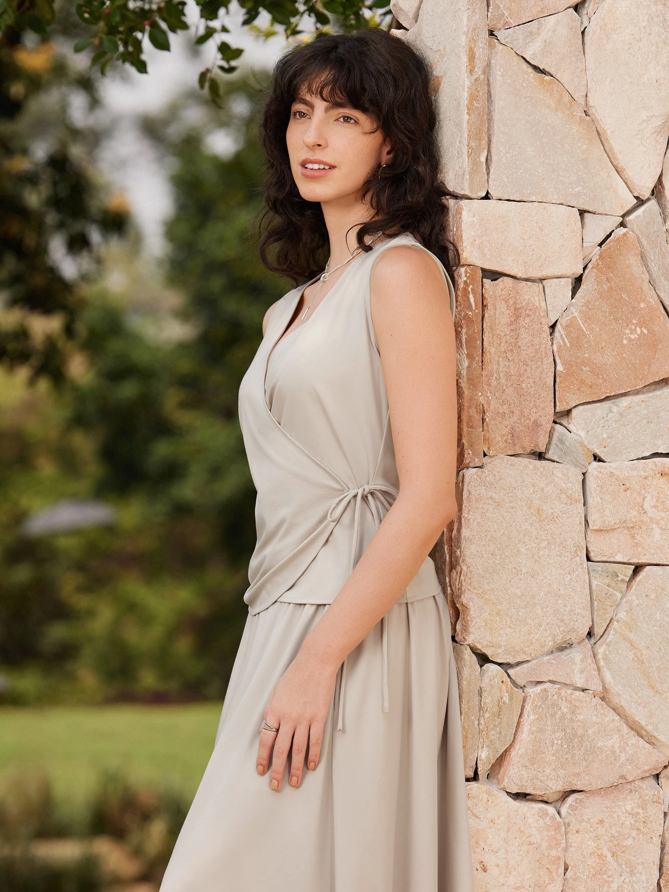 Breezy Adjustable Tie Wrap Vest
