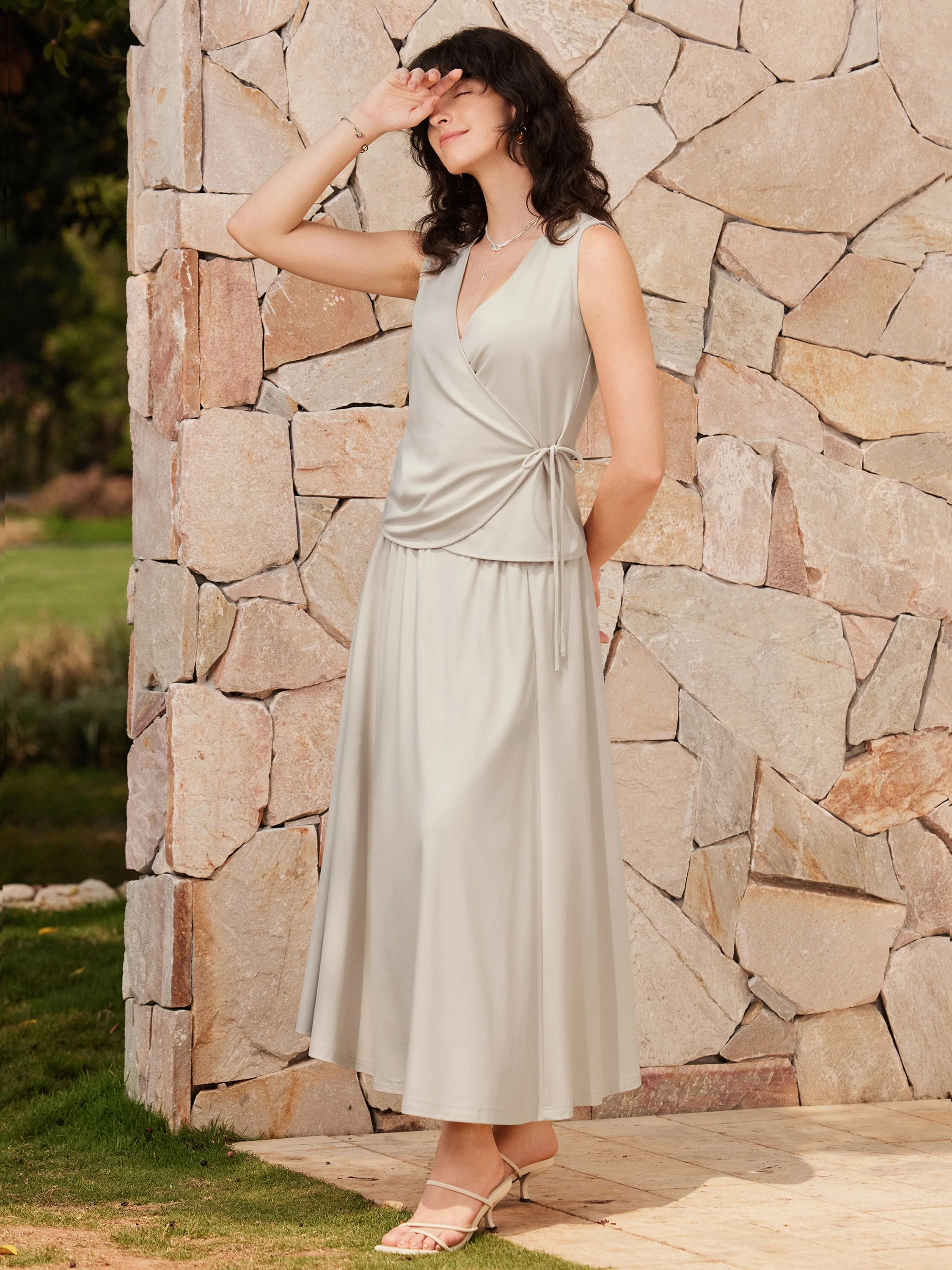 Breezy Adjustable Tie Wrap Vest