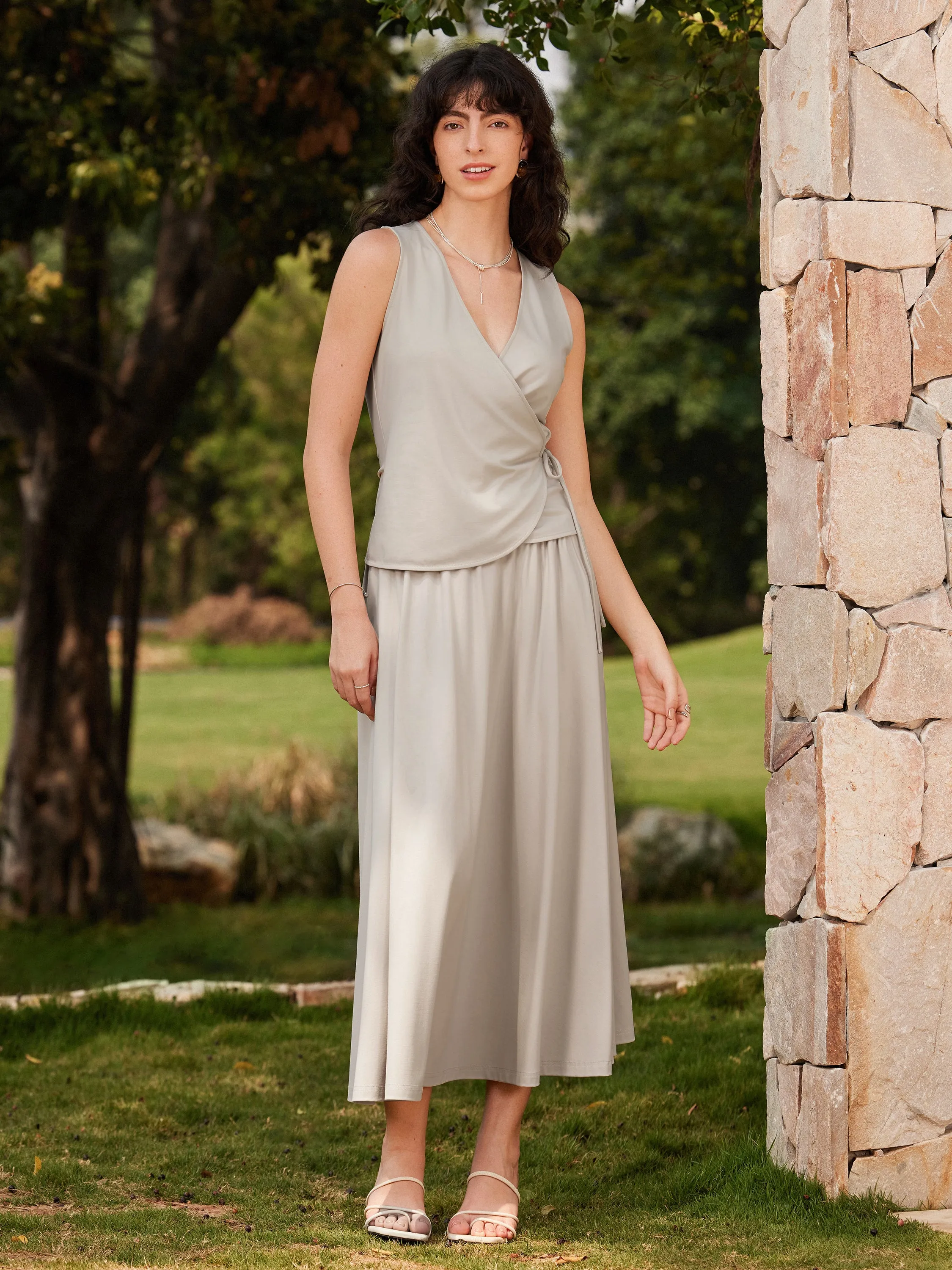 Breezy Adjustable Tie Wrap Vest