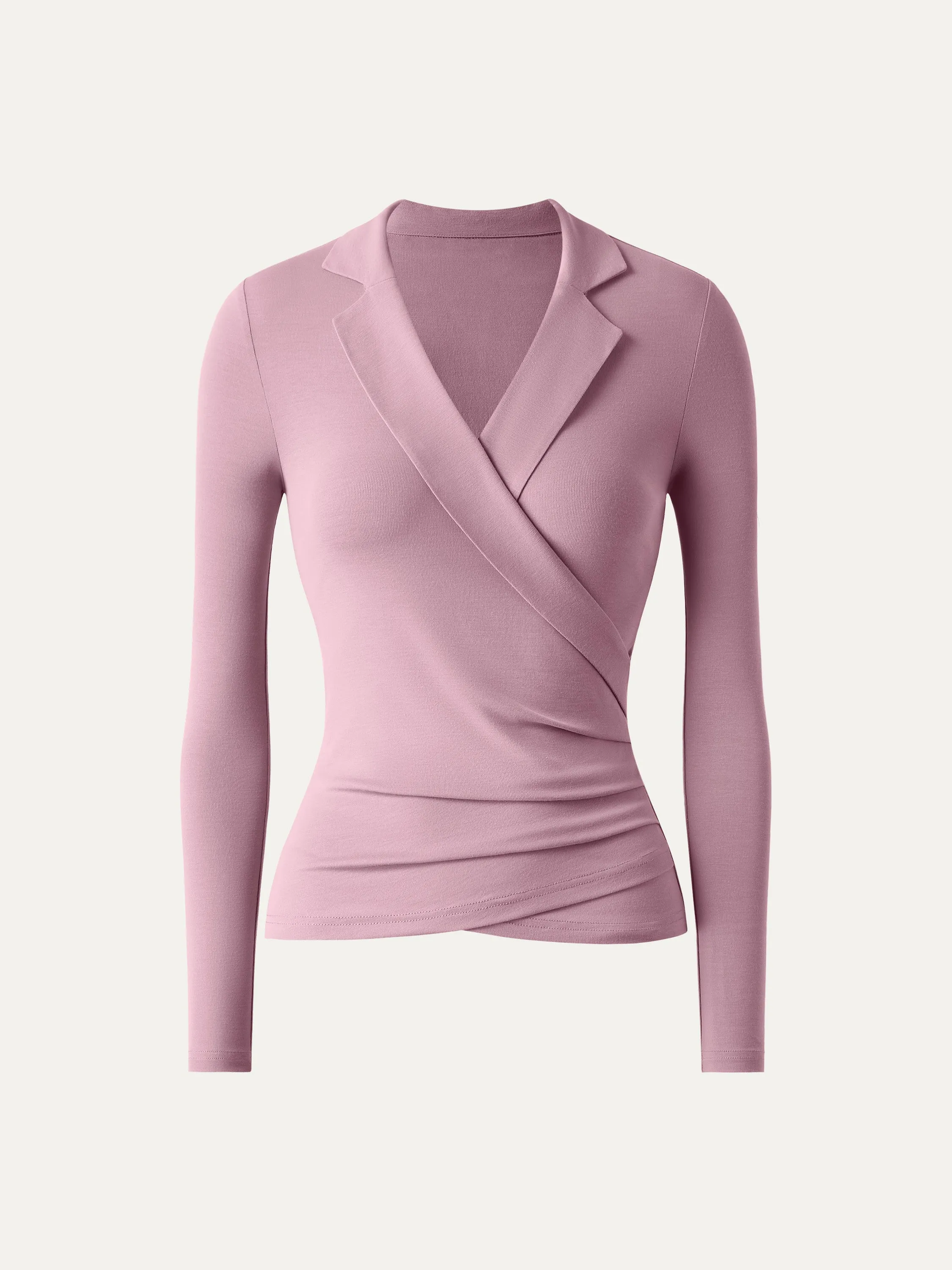 Collar Wrap Lightweight Top