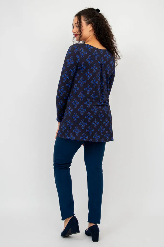 Franca L/S Top, Blue French, Bamboo - Final Sale