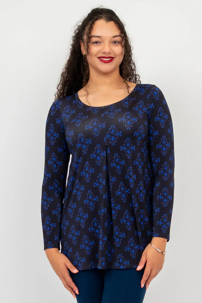 Franca L/S Top, Blue French, Bamboo - Final Sale
