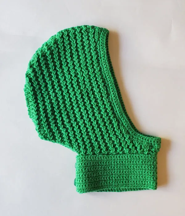 FUMIKA_UCHIDA/Shetland Hand Crochet/HEAD CAP(SPINACH)