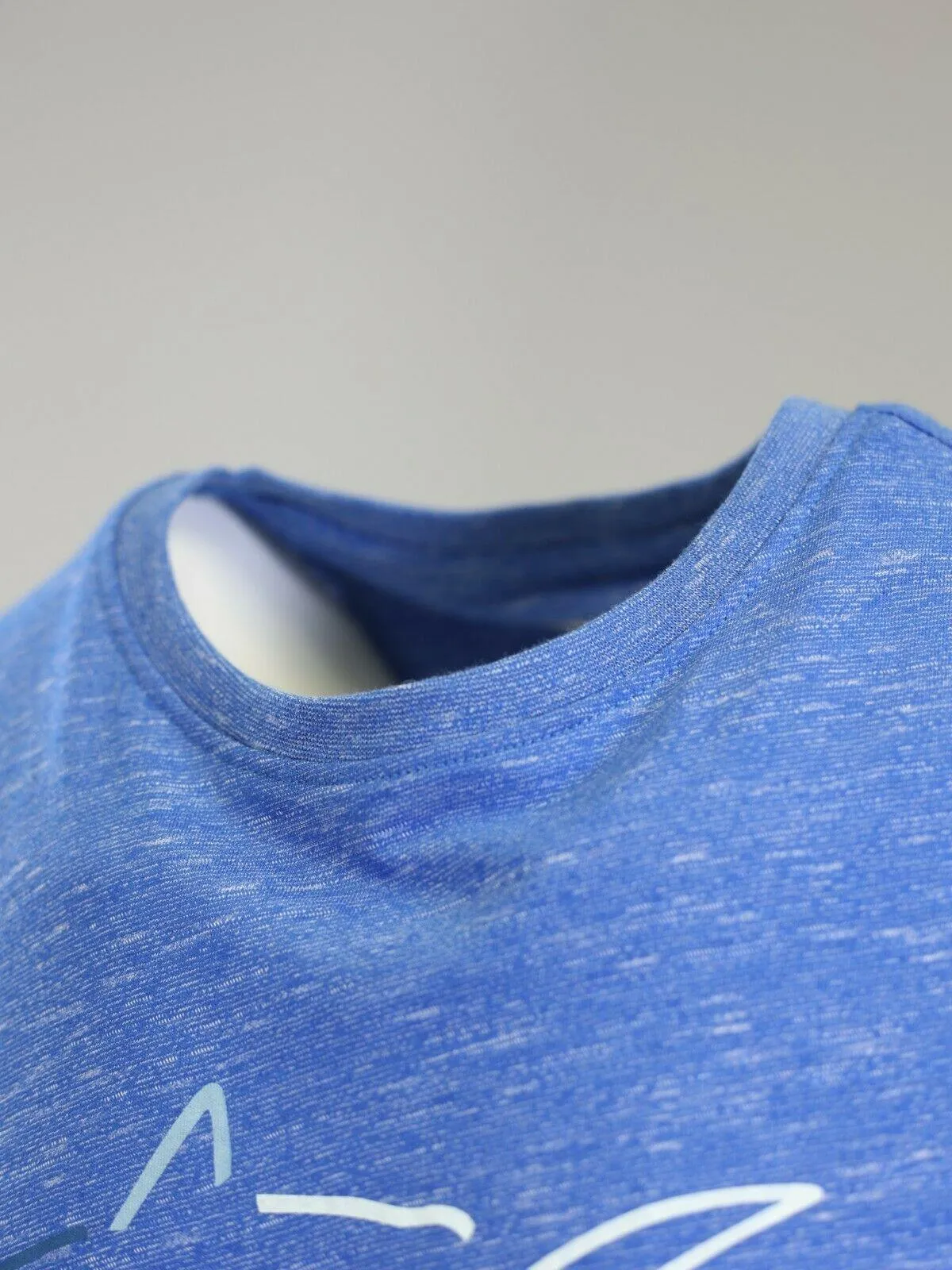 Greg Norman Men's Heather Sea Blue Big Logo S/S T-Shirt (S02)