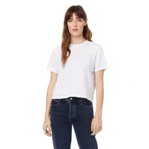 Hayes Organic Slub Cropped T-Shirt (White)