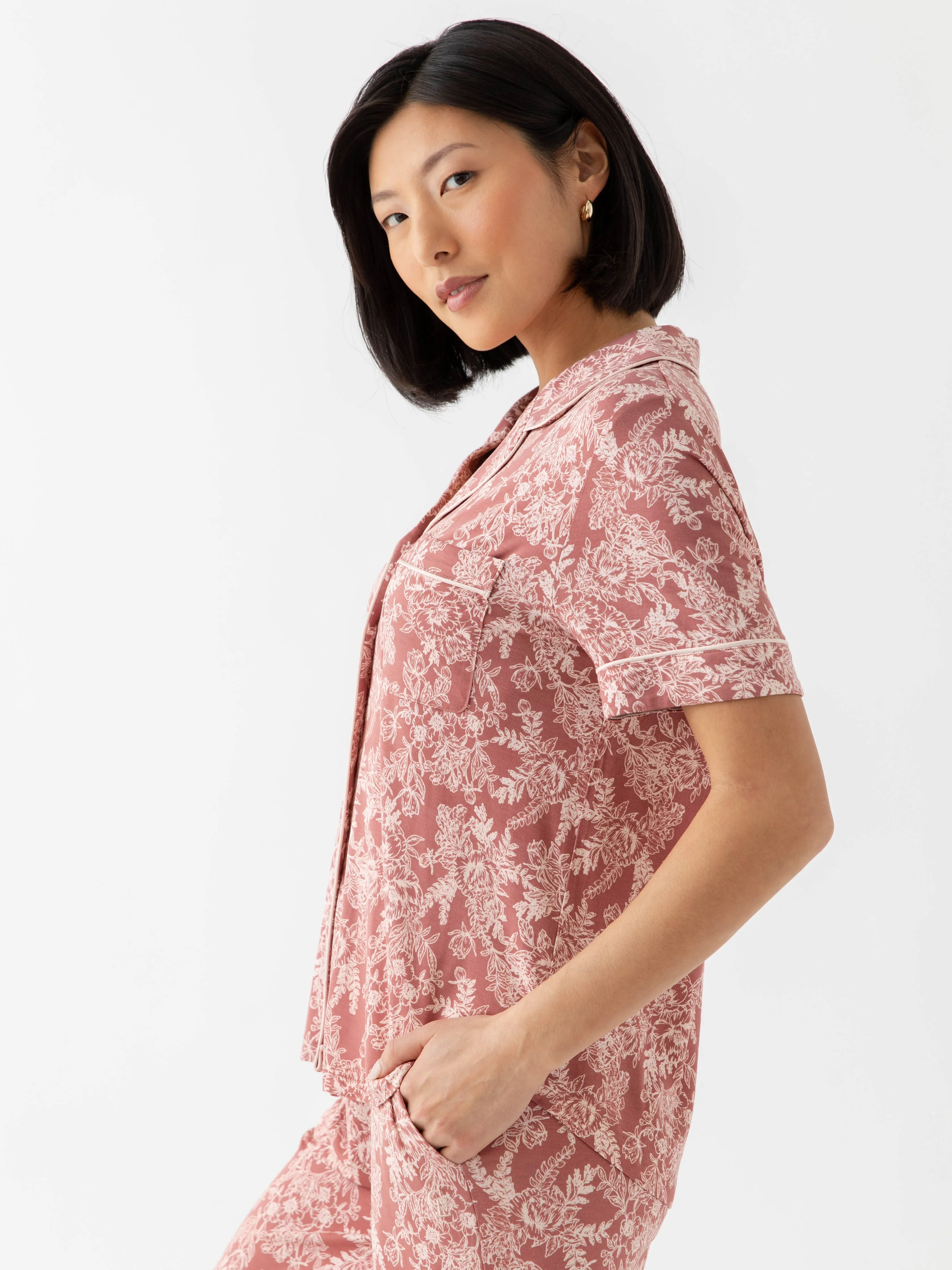 Last Chance Women's Bamboo Stretch-Knit Short Sleeve Pajama Top