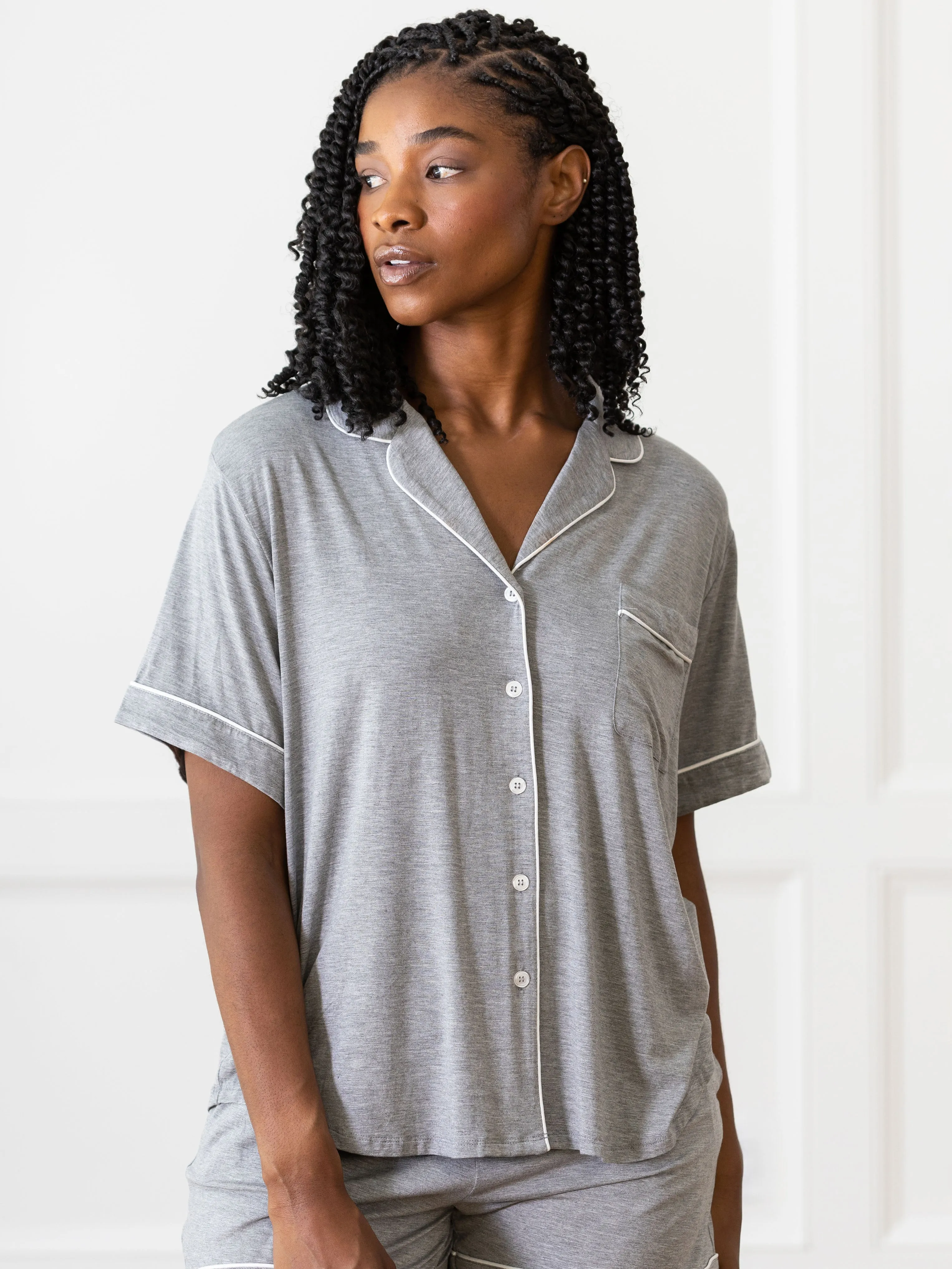 Last Chance Women's Bamboo Stretch-Knit Short Sleeve Pajama Top