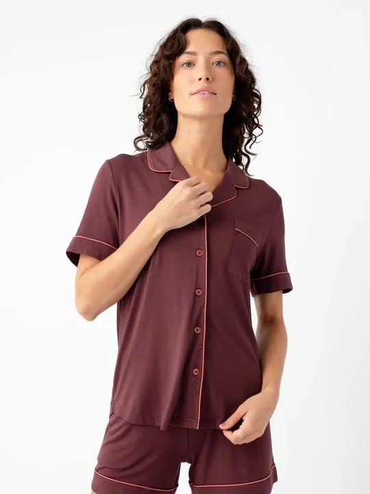 Last Chance Women's Bamboo Stretch-Knit Short Sleeve Pajama Top