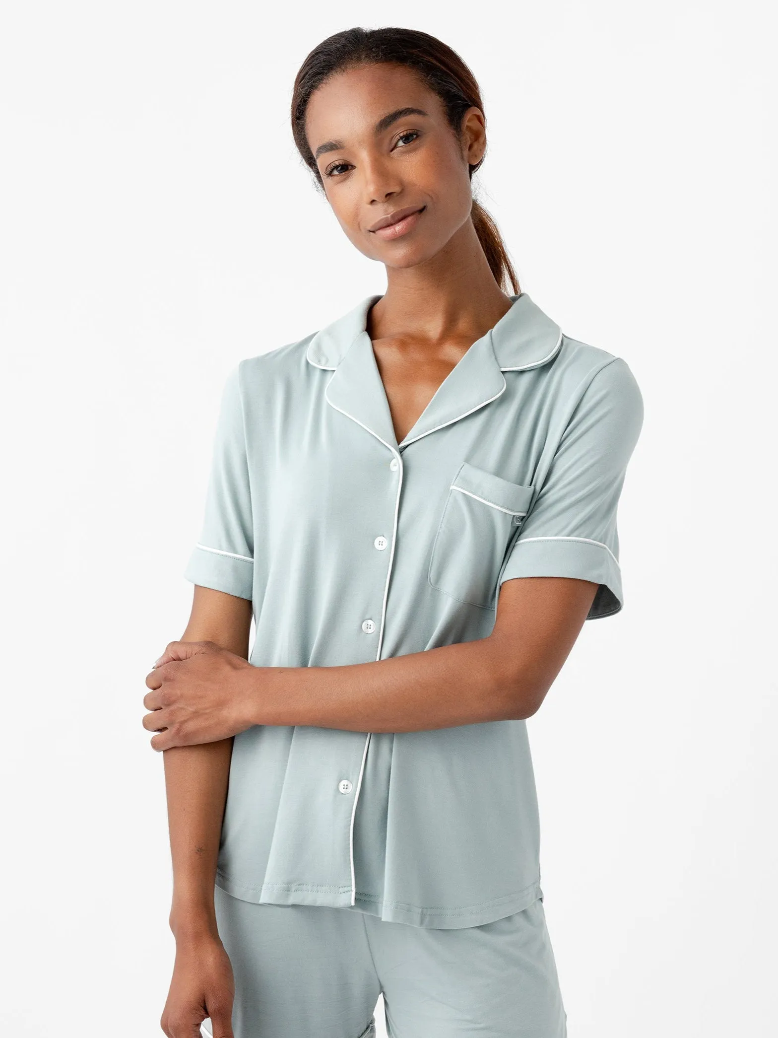 Last Chance Women's Bamboo Stretch-Knit Short Sleeve Pajama Top