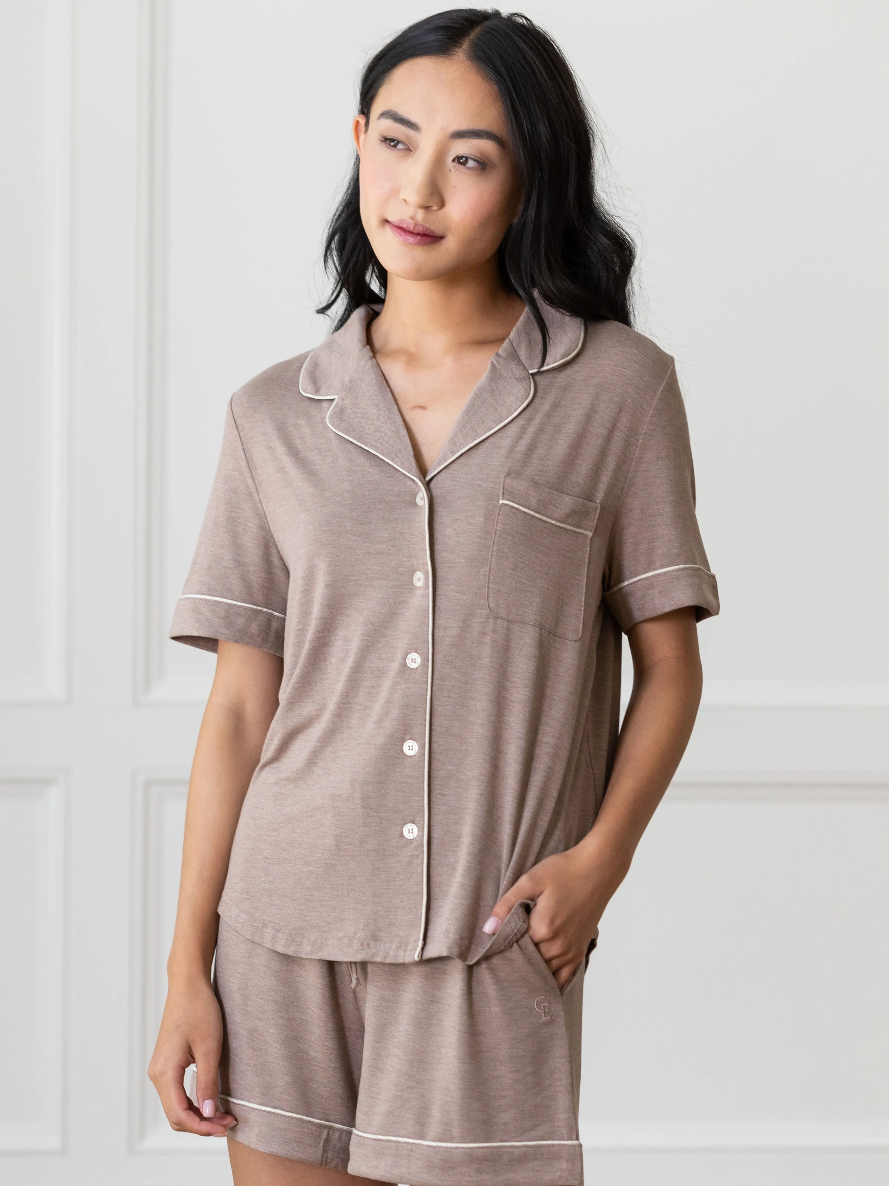Last Chance Women's Bamboo Stretch-Knit Short Sleeve Pajama Top