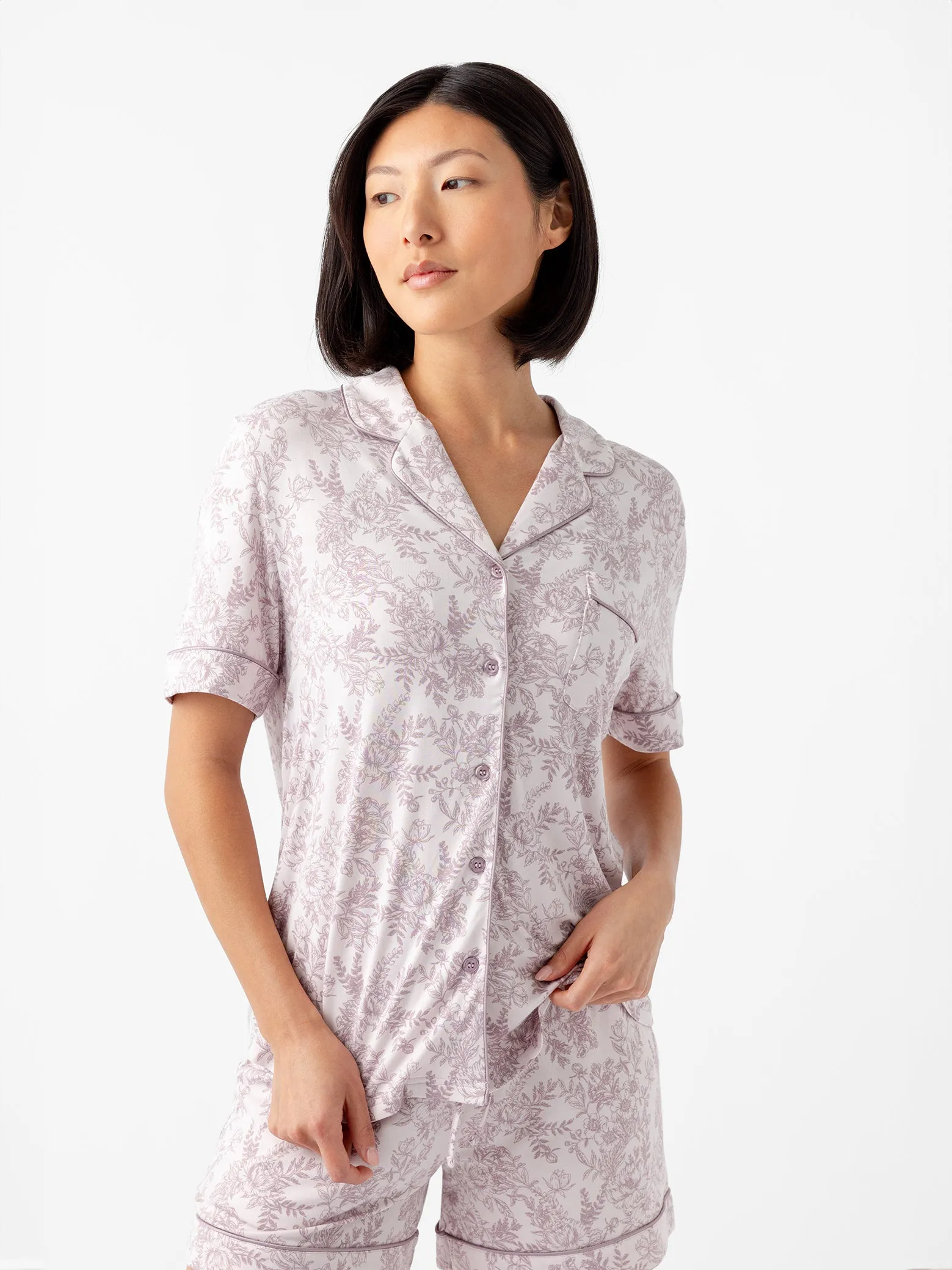 Last Chance Women's Bamboo Stretch-Knit Short Sleeve Pajama Top