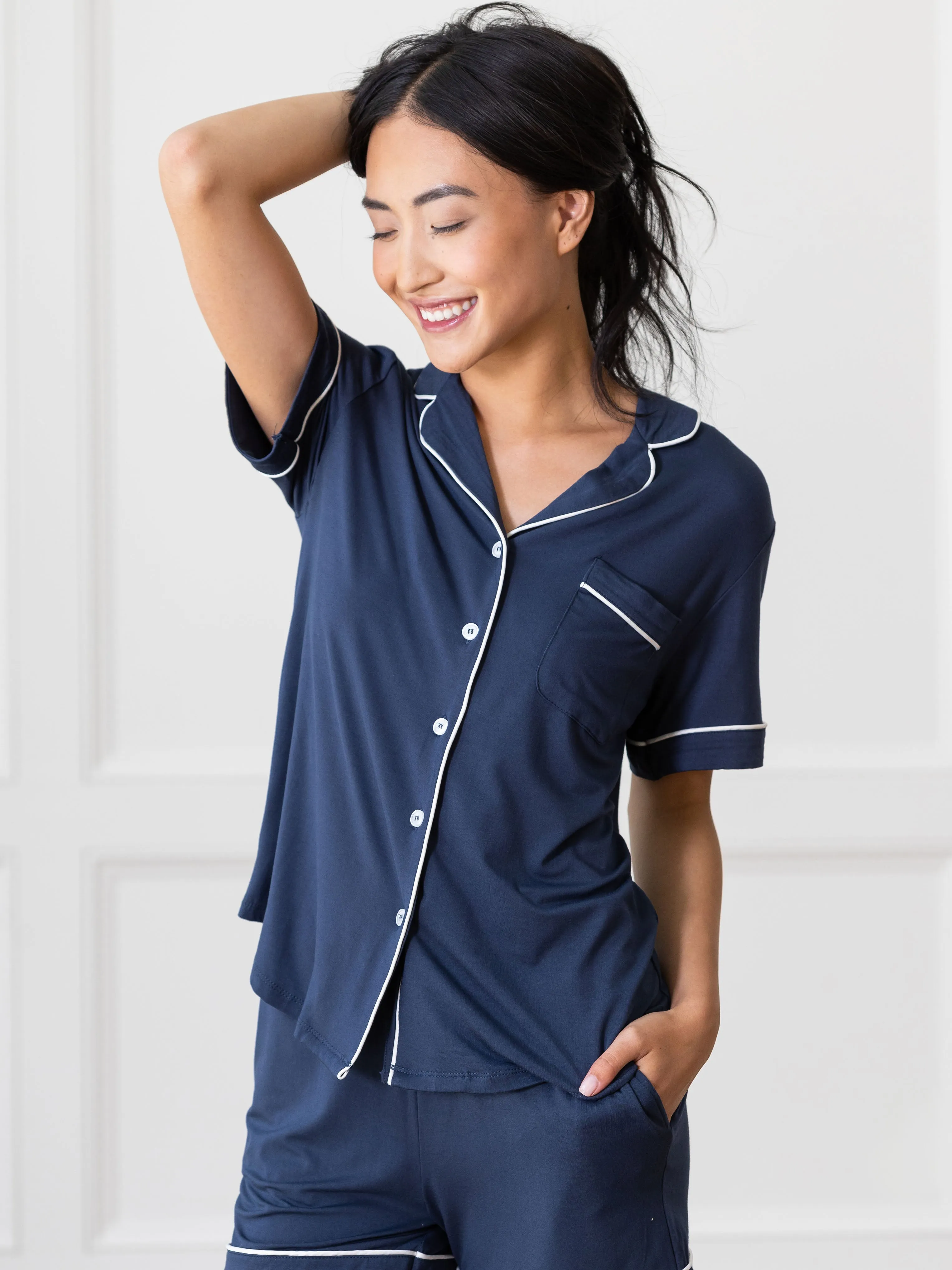 Last Chance Women's Bamboo Stretch-Knit Short Sleeve Pajama Top