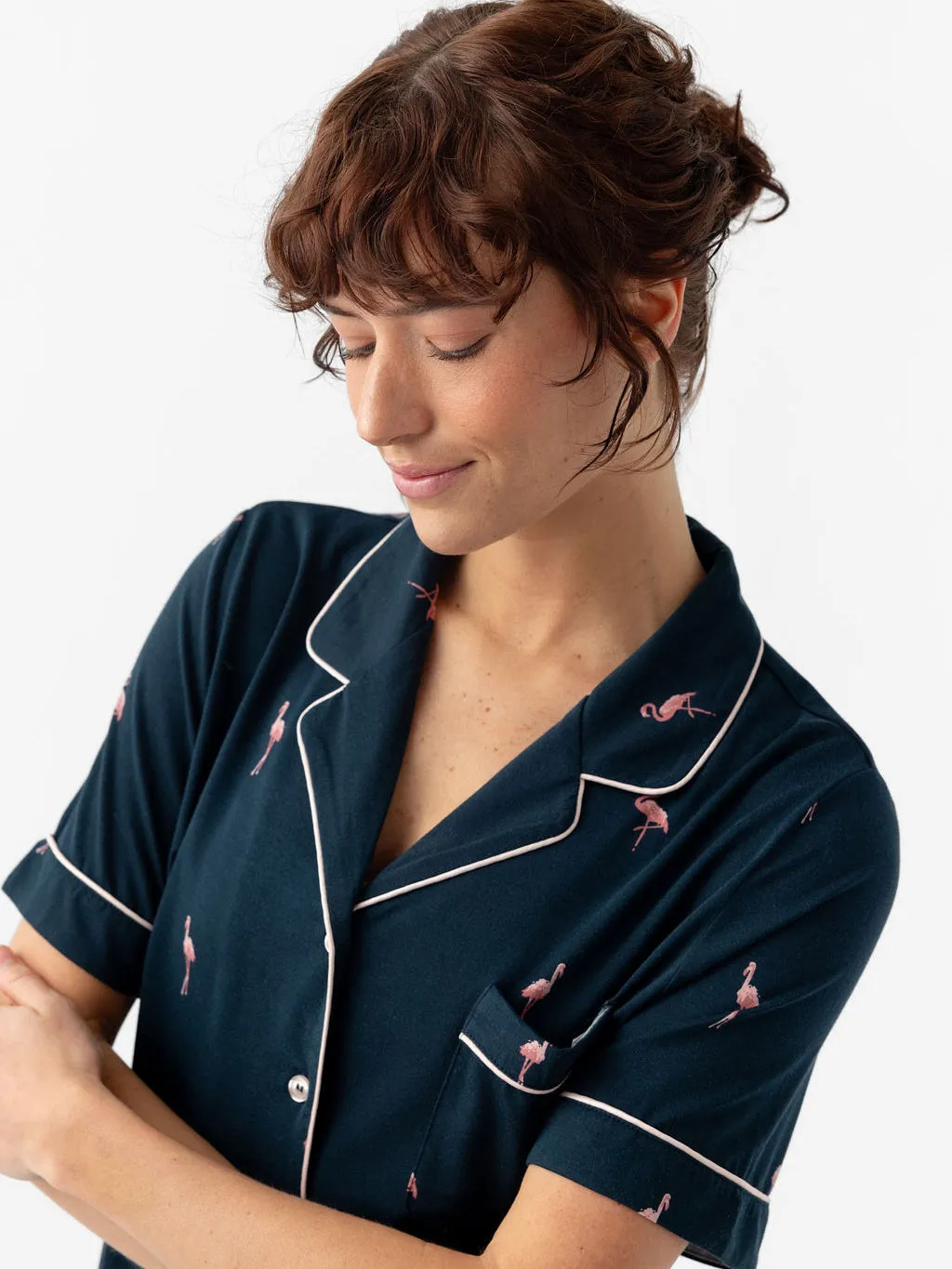 Last Chance Women's Bamboo Stretch-Knit Short Sleeve Pajama Top