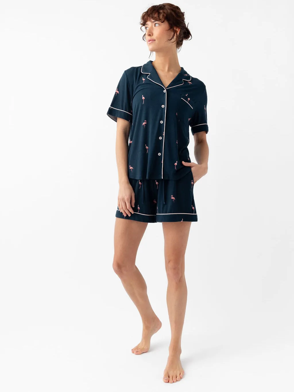 Last Chance Women's Bamboo Stretch-Knit Short Sleeve Pajama Top