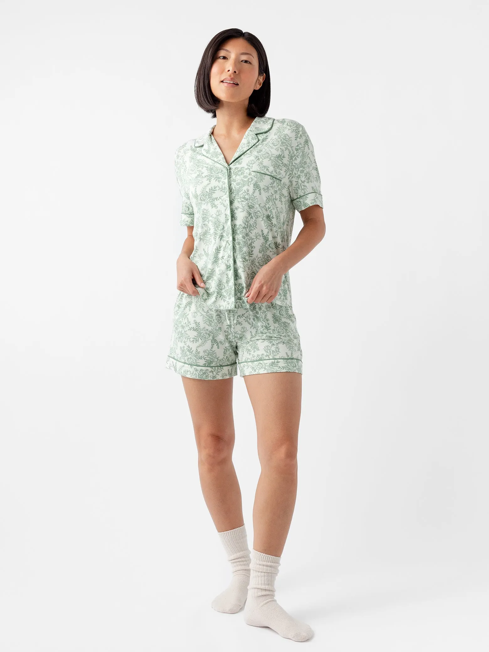 Last Chance Women's Bamboo Stretch-Knit Short Sleeve Pajama Top