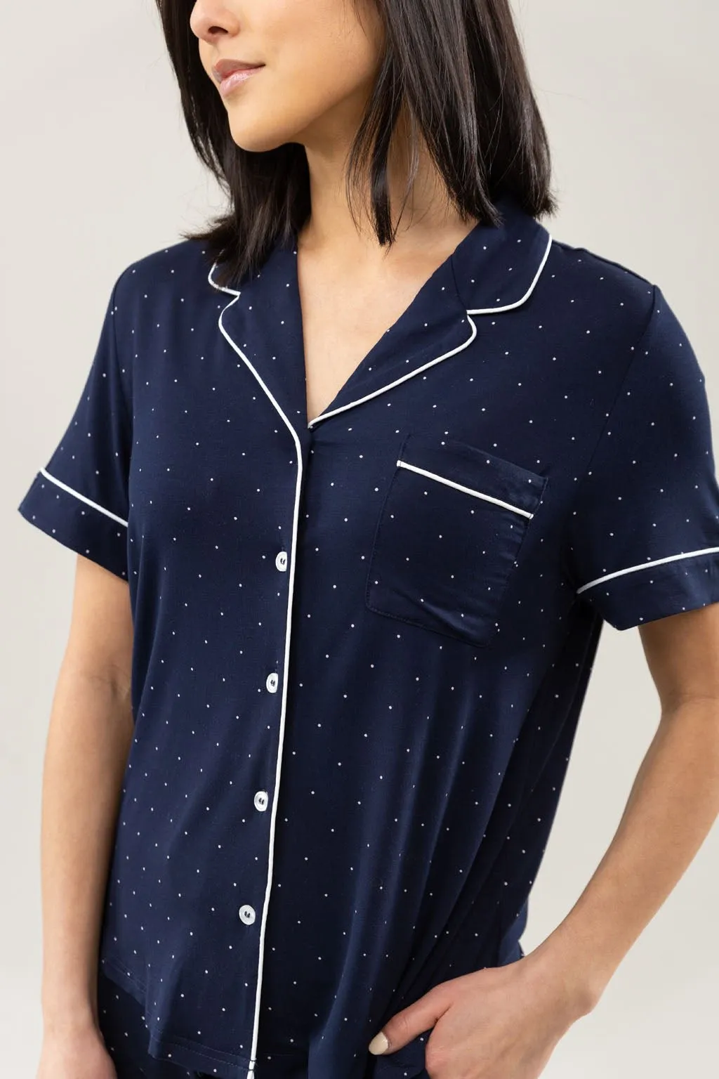 Last Chance Women's Bamboo Stretch-Knit Short Sleeve Pajama Top