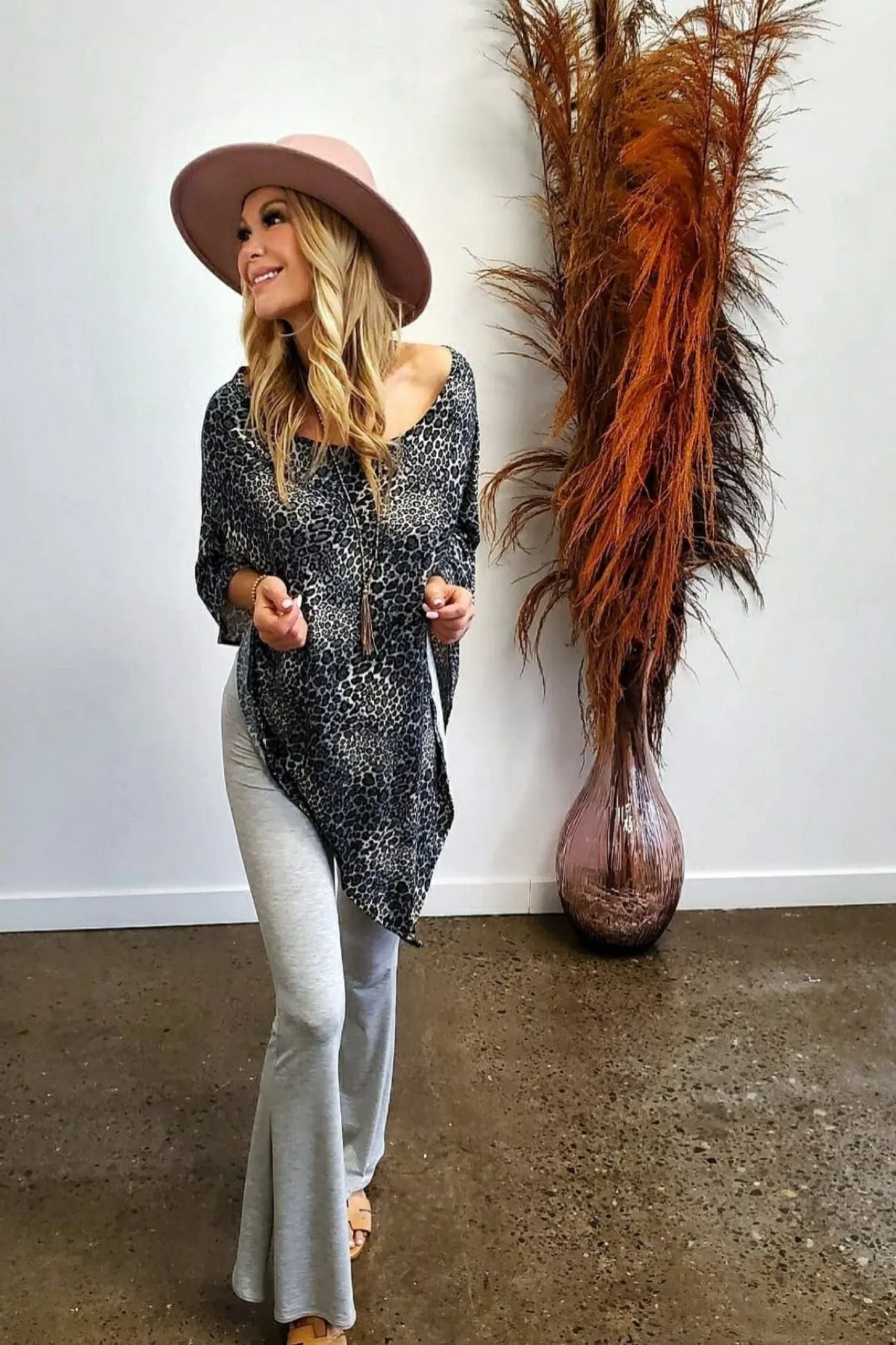 Leopard Poncho lounge suit