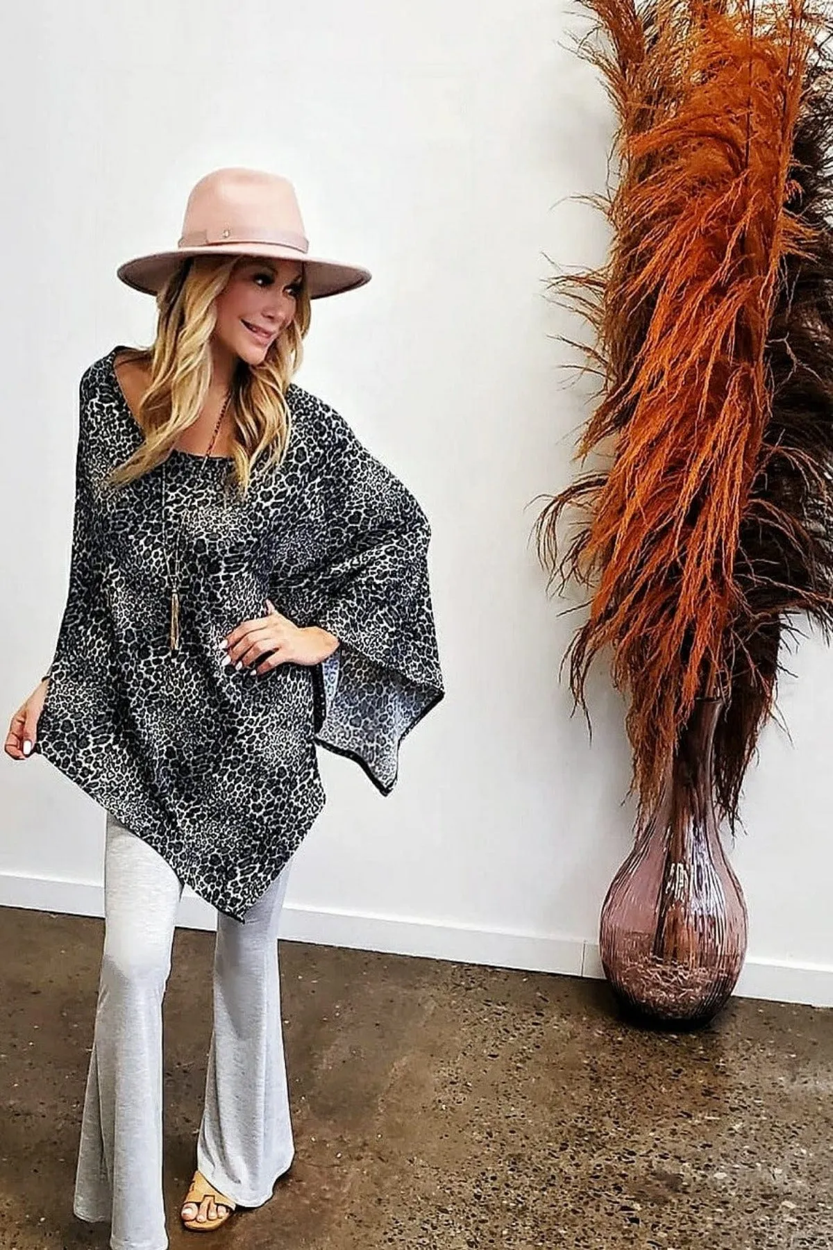 Leopard Poncho lounge suit