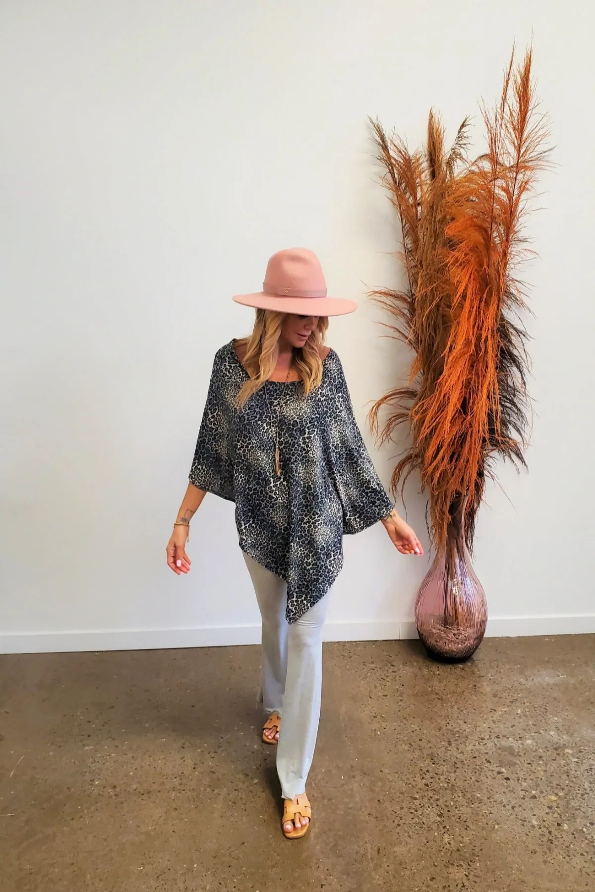 Leopard Poncho lounge suit