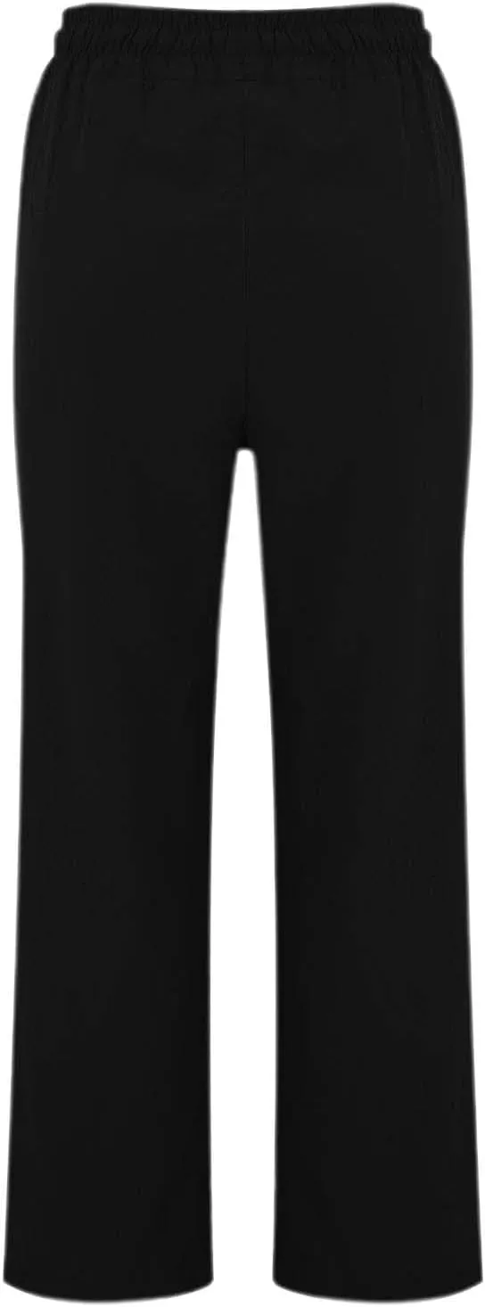 Linen Pants for Women Ladies Baggy Casual Summer Boho Straight Leg Solid Color High Waist Linen Pants Comfy Lounge Trousers