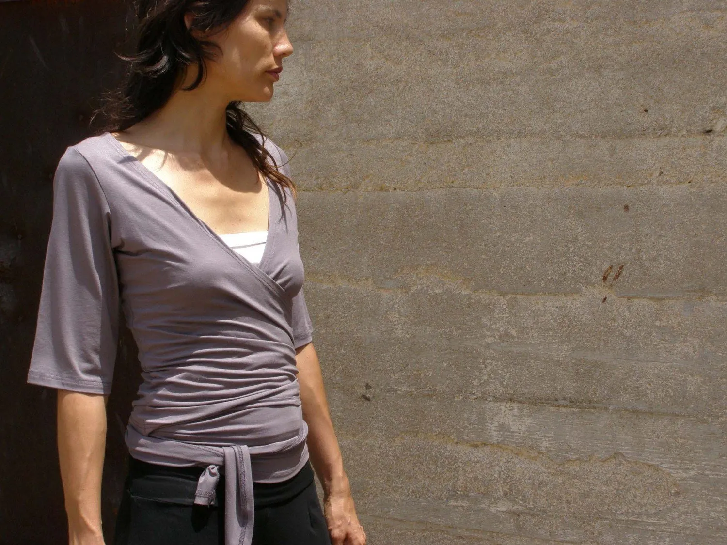 Midi Sleeve Versatile Wrap Top