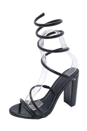 Morris Strappy Heels (Black)