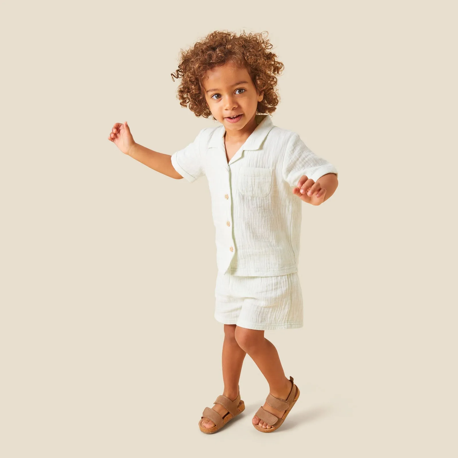 Muslin Shirt & Shorts Outfit