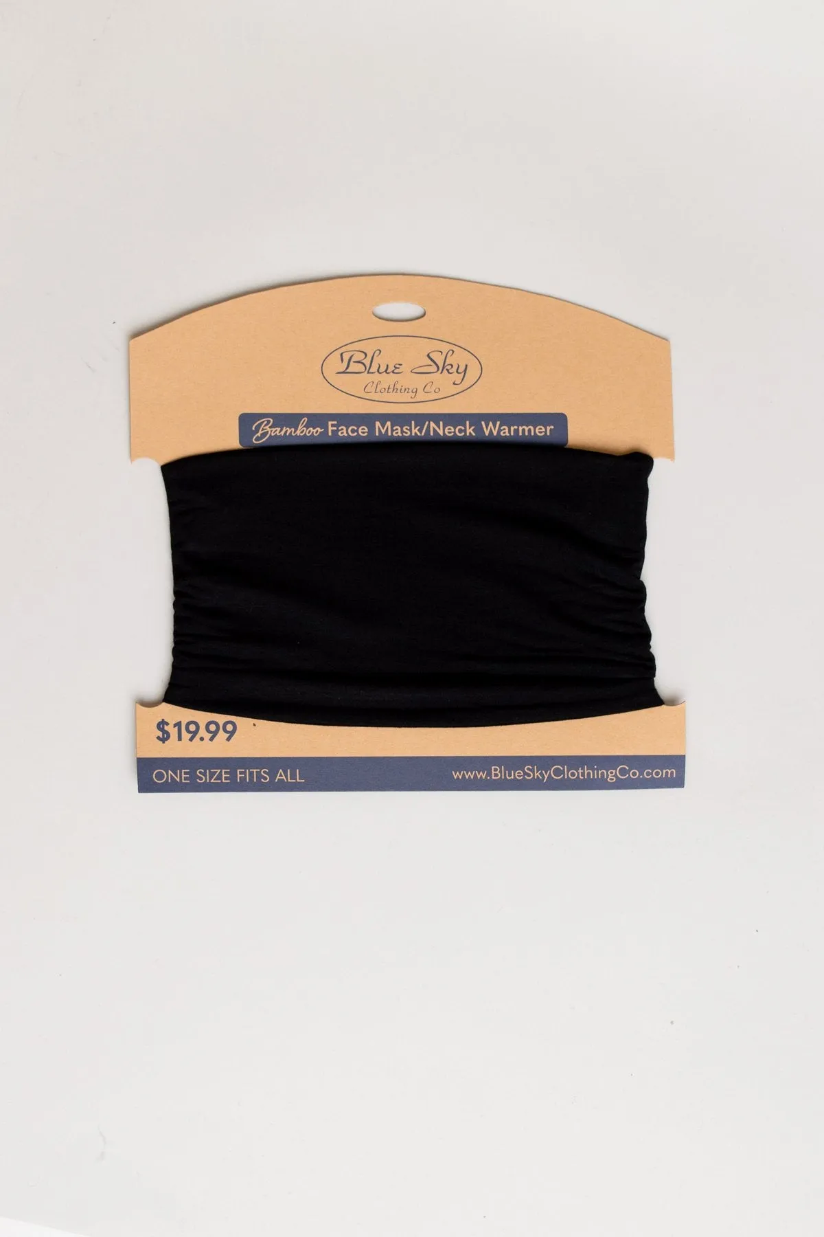 Neck Warmer/Face Cover, Black, Bamboo