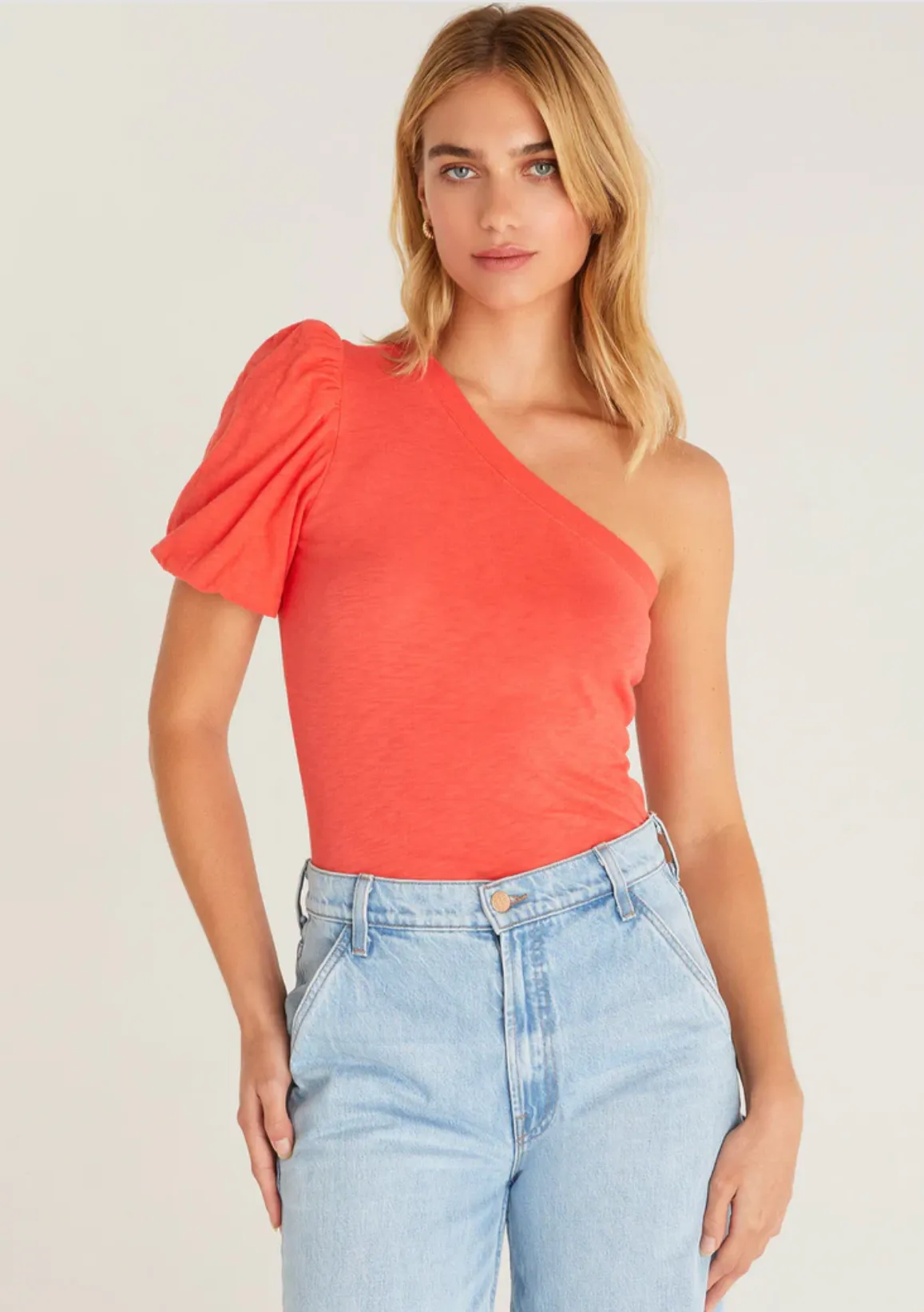 Penelope One Shoulder Top | Firecracker