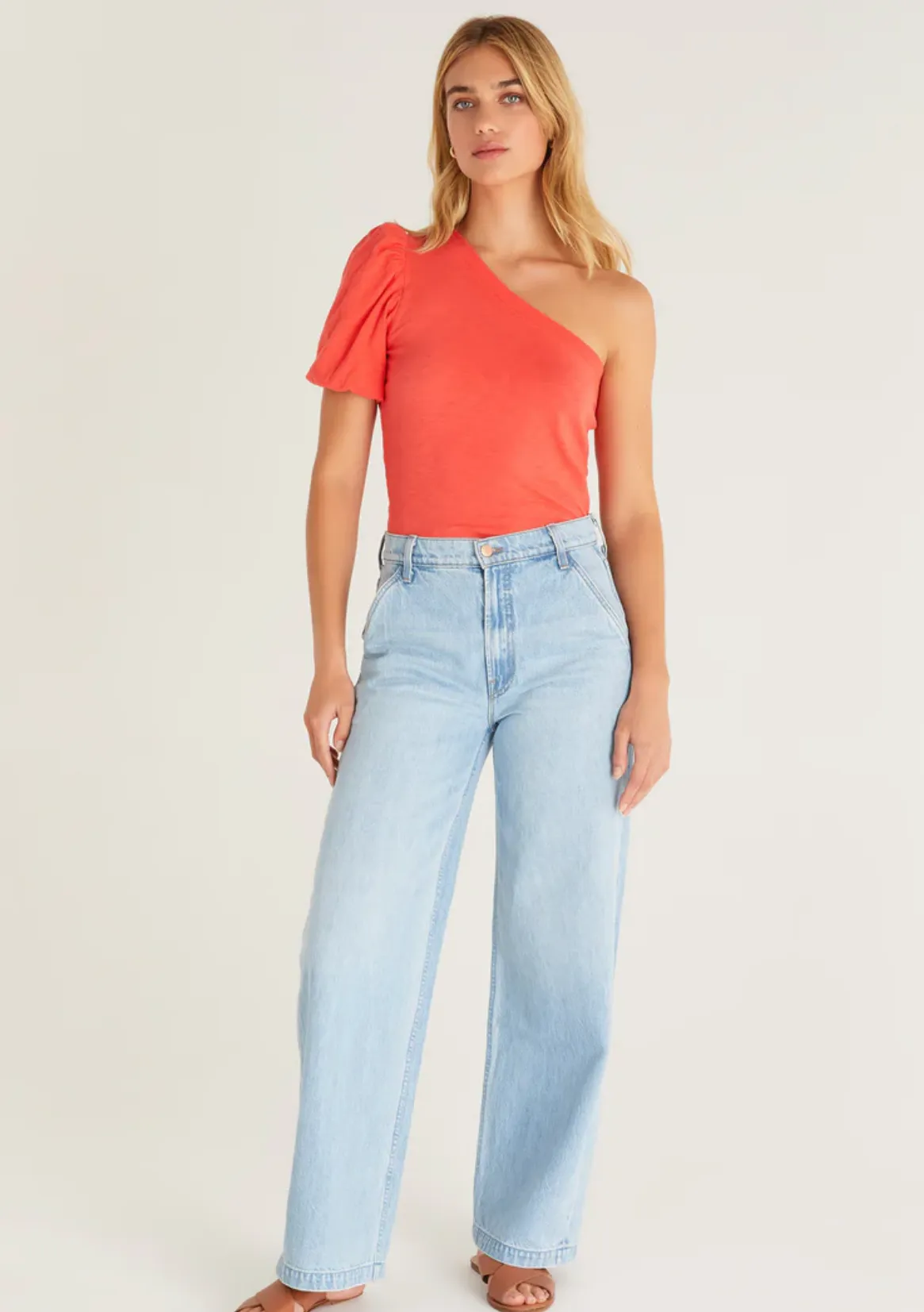 Penelope One Shoulder Top | Firecracker
