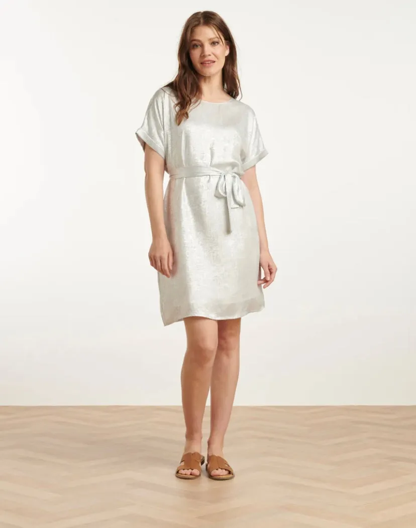 Smashed Lemon Metallic Silver Dress