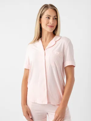 Women's Bamboo Stretch-Knit Short Sleeve Pajama Top